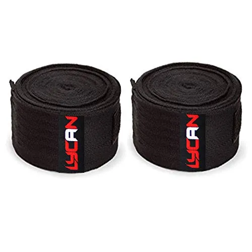 Lycan Boxing Wrap Black, Cotton