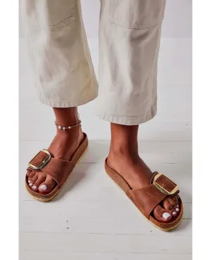 Madrid Big Buckle Leather Cognac