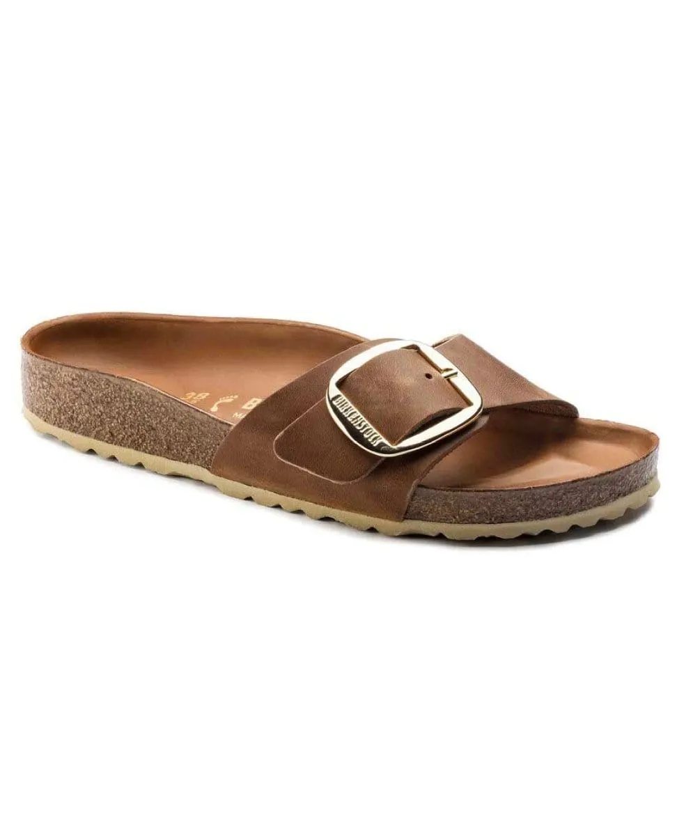 Madrid Big Buckle Leather Cognac