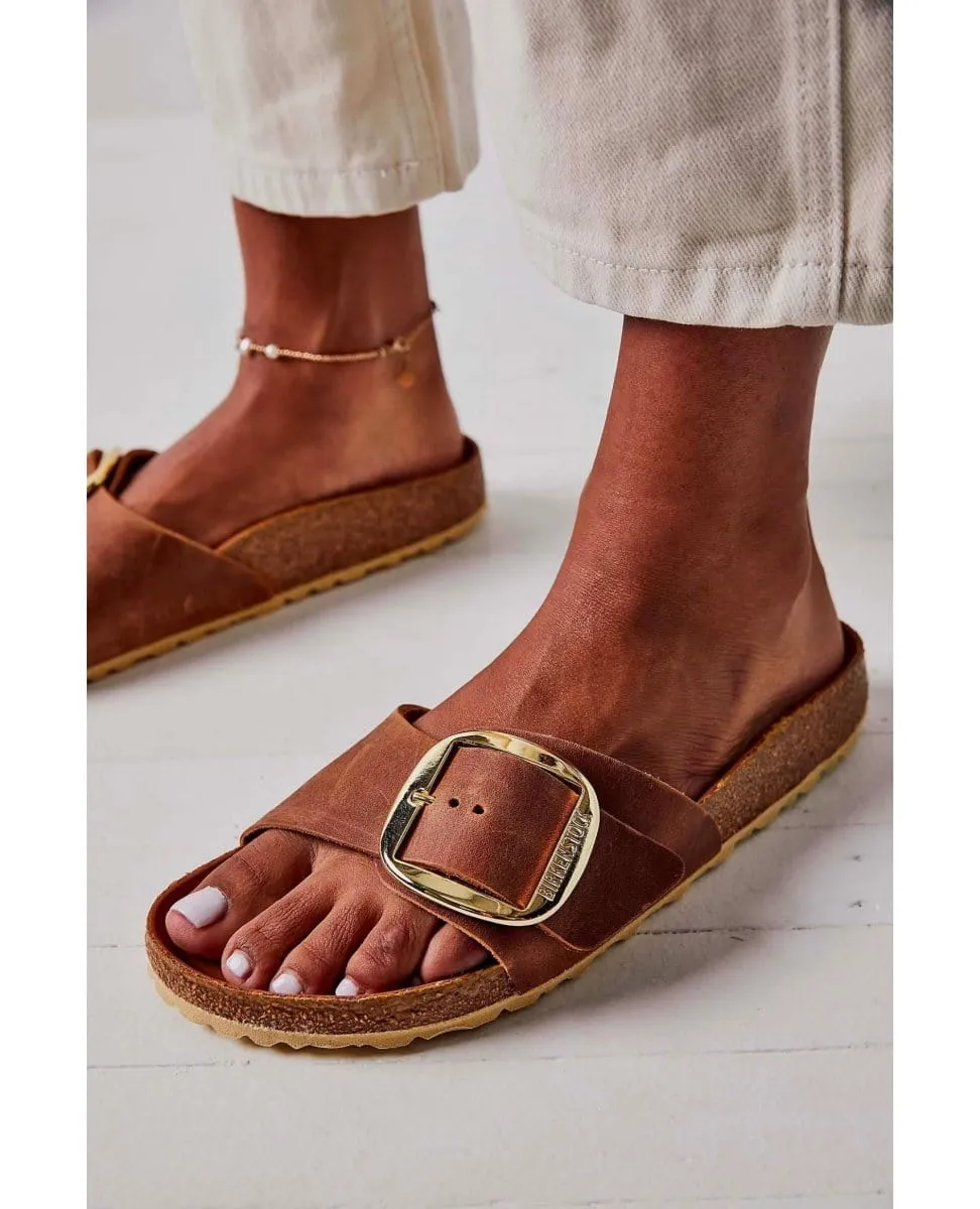 Madrid Big Buckle Leather Cognac