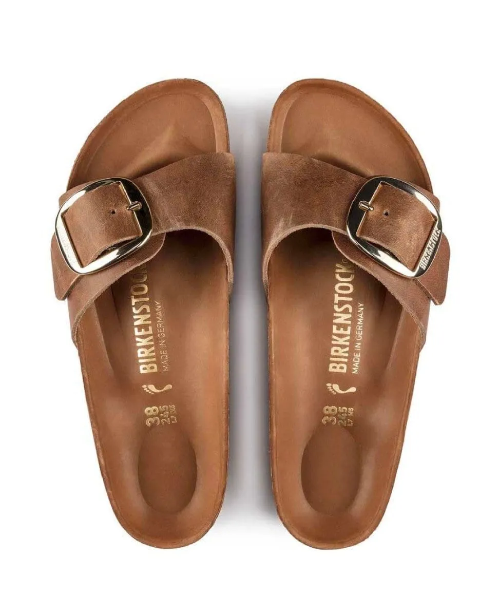 Madrid Big Buckle Leather Cognac