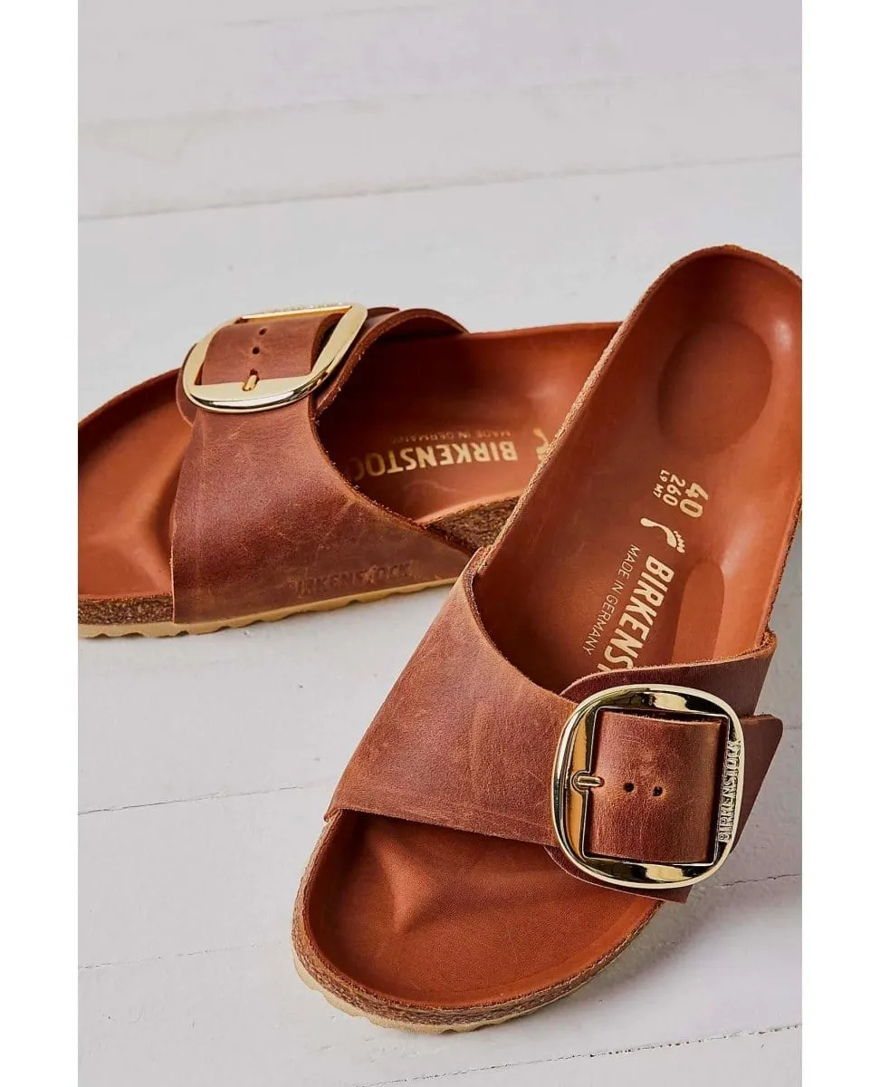 Madrid Big Buckle Leather Cognac