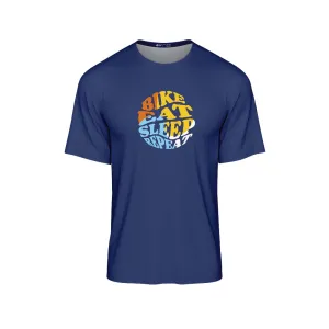 Mens Bike Eat Sleep Repeat Outdoor Tech T-Shirt