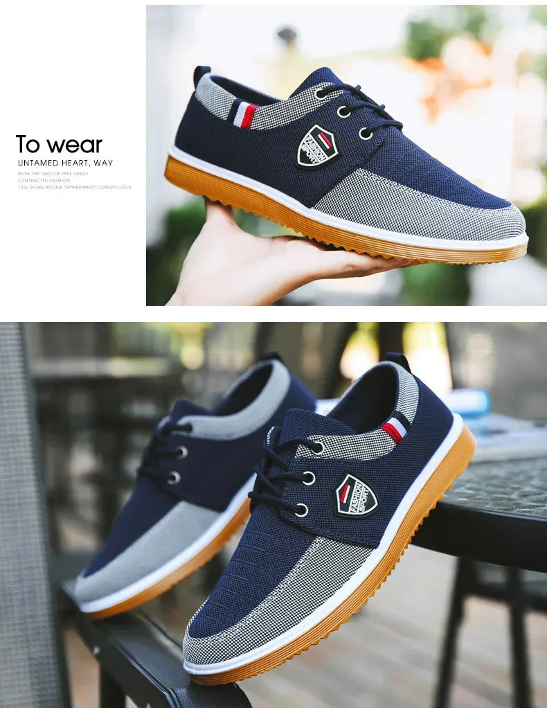 Men's Canvas Lace Up Sports Shoes