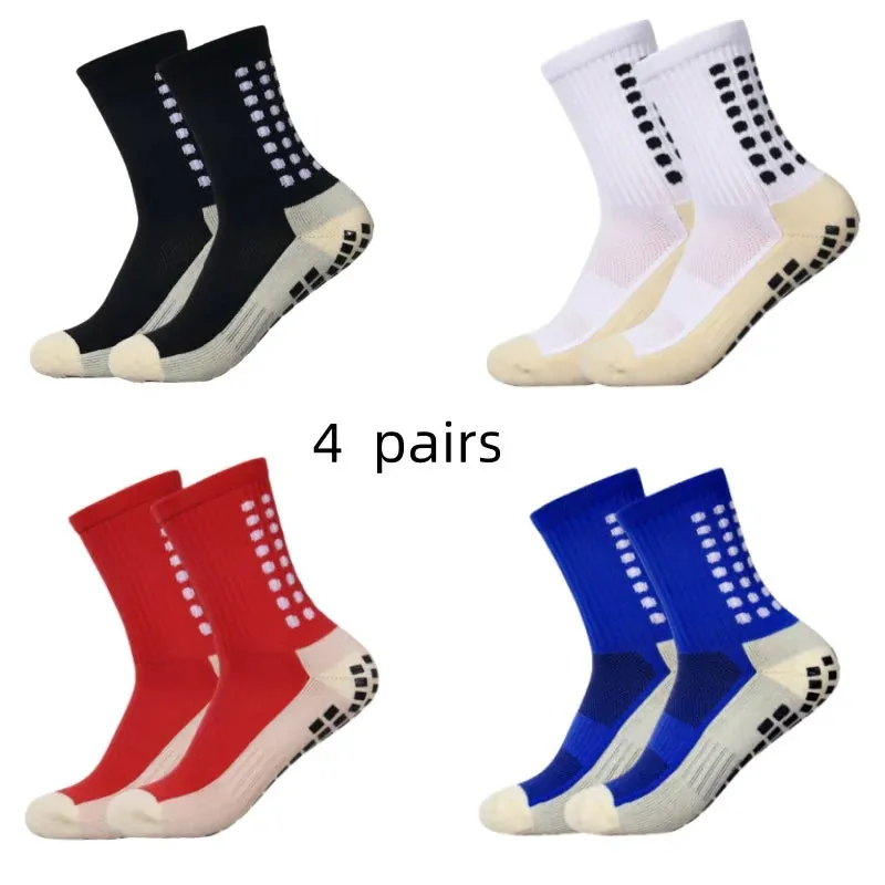 Men's Knee-High Soccer Socks with Non-Slip Grip Pad