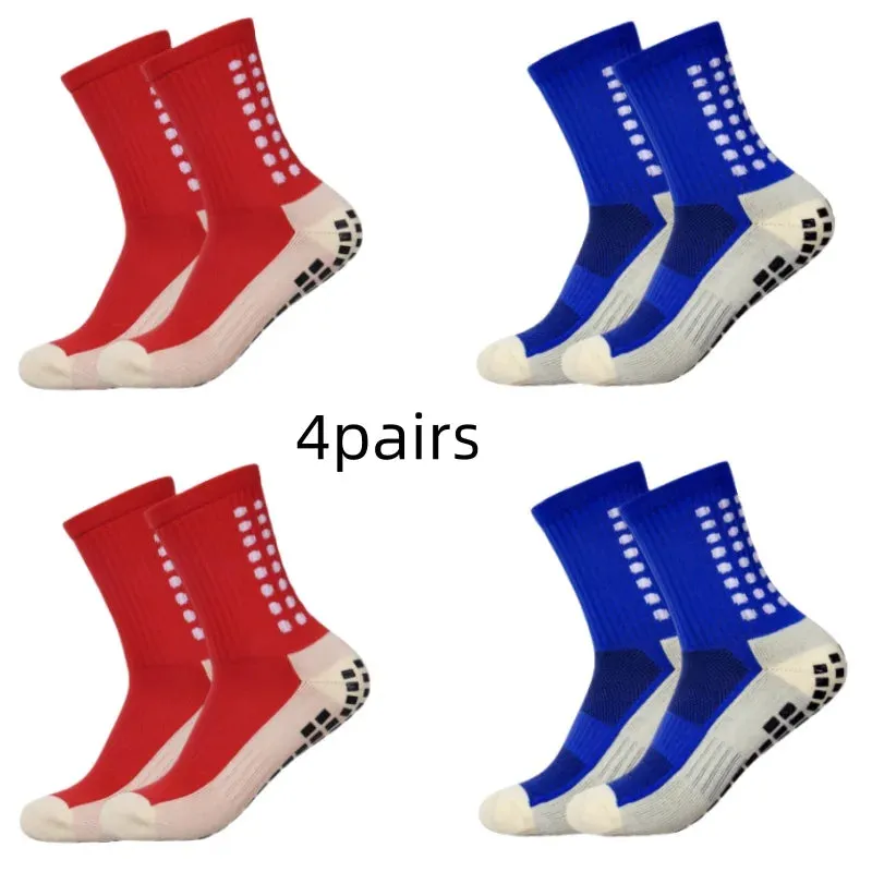 Men's Knee-High Soccer Socks with Non-Slip Grip Pad