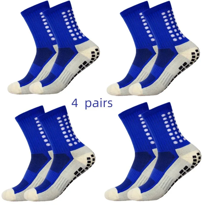 Men's Knee-High Soccer Socks with Non-Slip Grip Pad