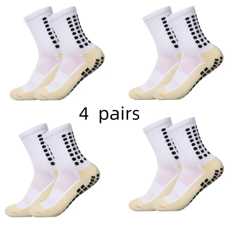 Men's Knee-High Soccer Socks with Non-Slip Grip Pad