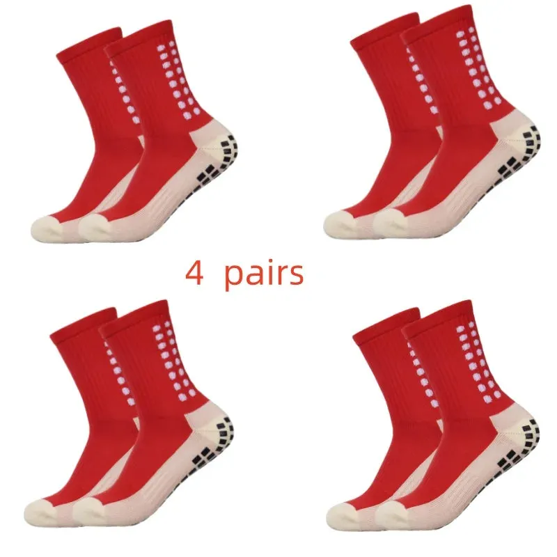 Men's Knee-High Soccer Socks with Non-Slip Grip Pad