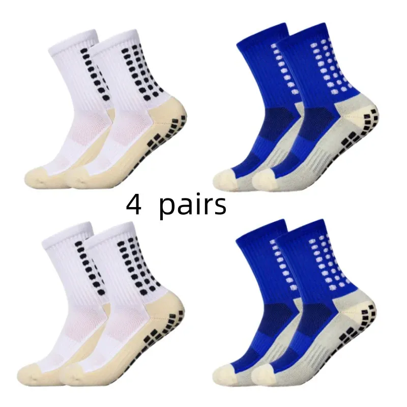 Men's Knee-High Soccer Socks with Non-Slip Grip Pad