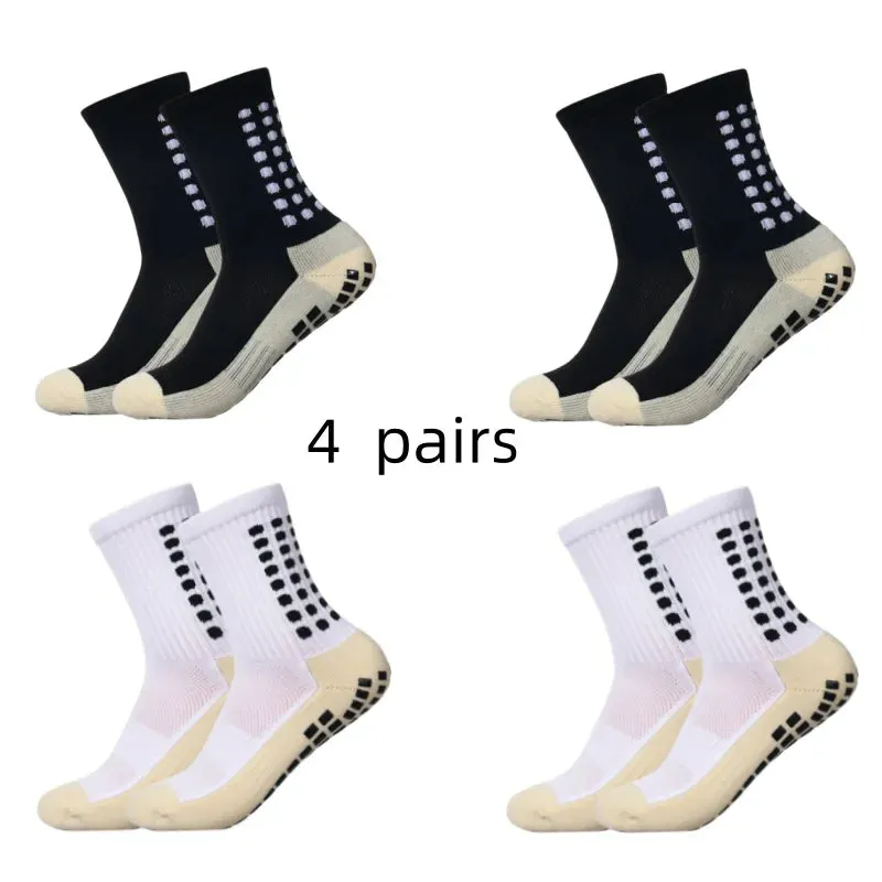 Men's Knee-High Soccer Socks with Non-Slip Grip Pad