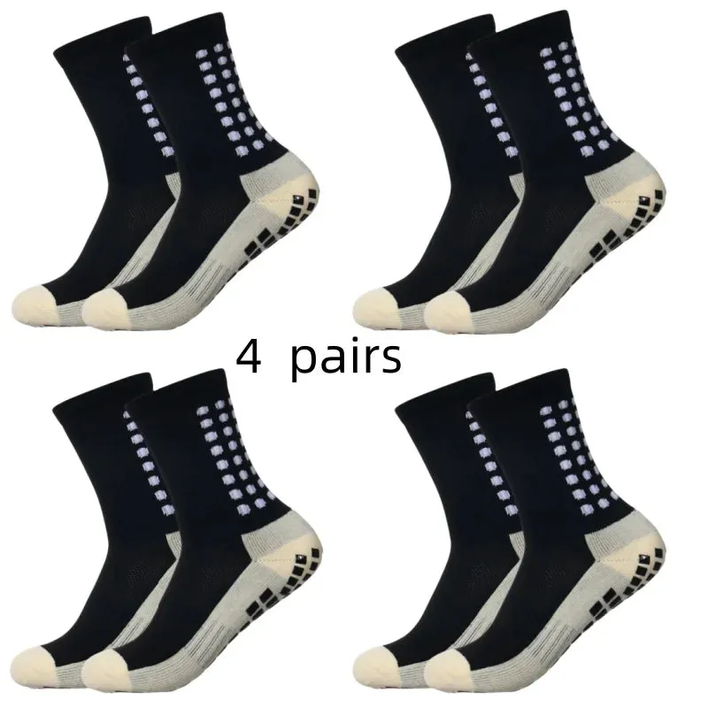 Men's Knee-High Soccer Socks with Non-Slip Grip Pad