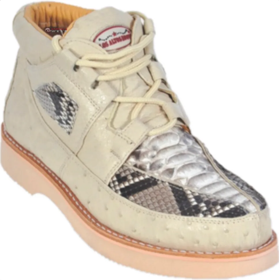 Men’s Los Altos Python With Ostrich Casual Shoes