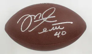 Mike Alstott Signed Wilson NFL Football (Beckett) Tampa Bay Buccaneer All Pro FB