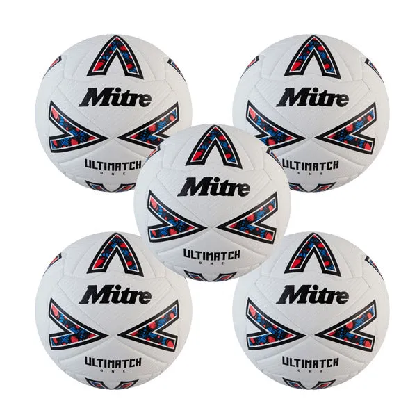 Mitre Ultimatch Football Size 5 | 5 pack