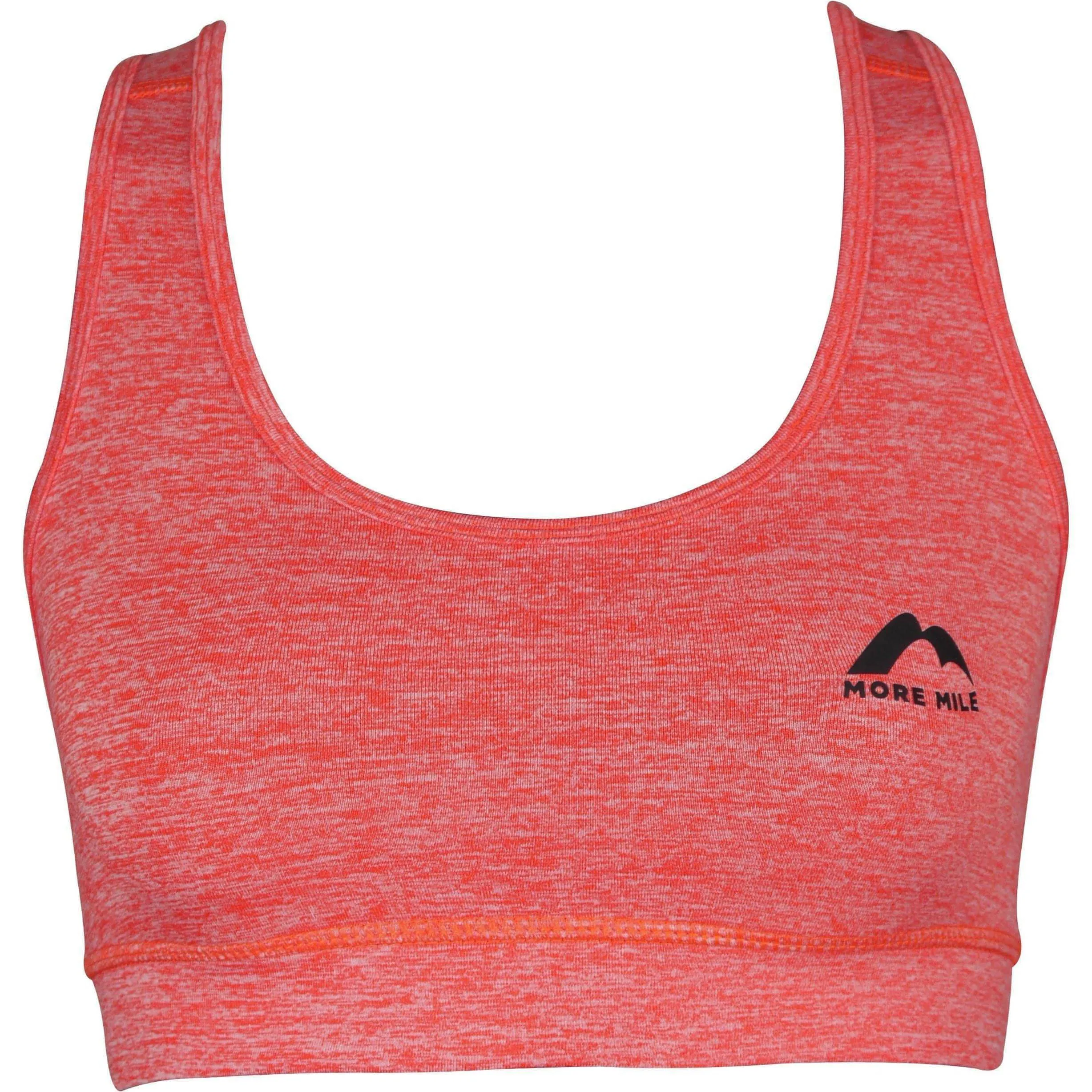 More Mile Train To Run Womens Running Crop Top - Orange