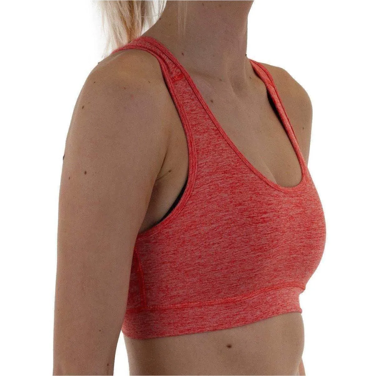 More Mile Train To Run Womens Running Crop Top - Orange