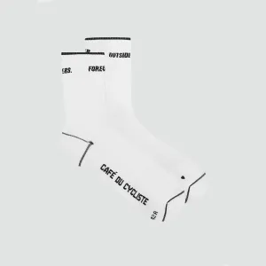 Motto Summer Socks - Black On White