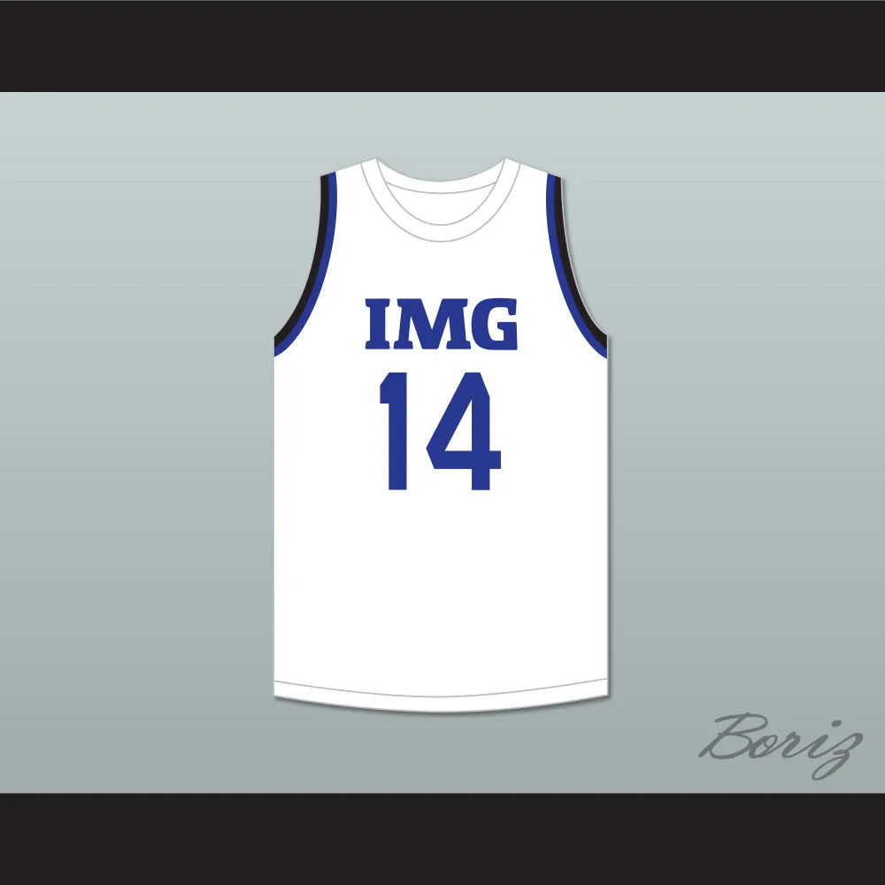 Moussa Diabate 14 IMG Academy White Basketball Jersey 1