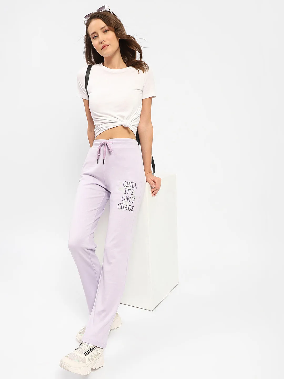 mSECRET Typography Mauve Track Bottom