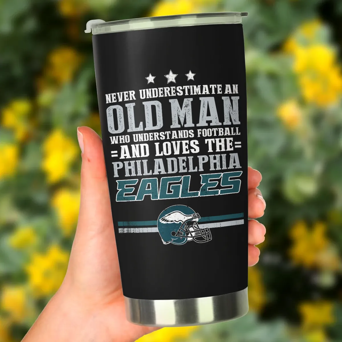 Never Underestimate An Old Man Who Loves The Philadelphia Football Tumbler