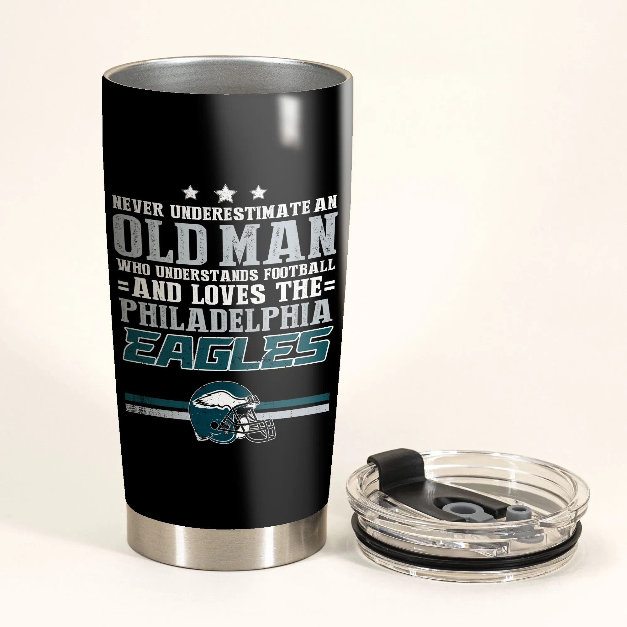 Never Underestimate An Old Man Who Loves The Philadelphia Football Tumbler