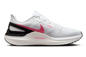 Nike Air Zoom Structure 25 (B Width) - White/Black Aster Pink (Womens)