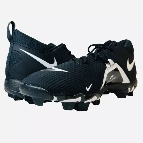 Nike Alpha Menace 3 Shark Football Cleat Black/White CV0582-001 Men's Size 15