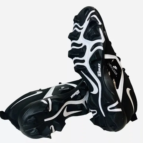 Nike Alpha Menace 3 Shark Football Cleat Black/White CV0582-001 Men's Size 15