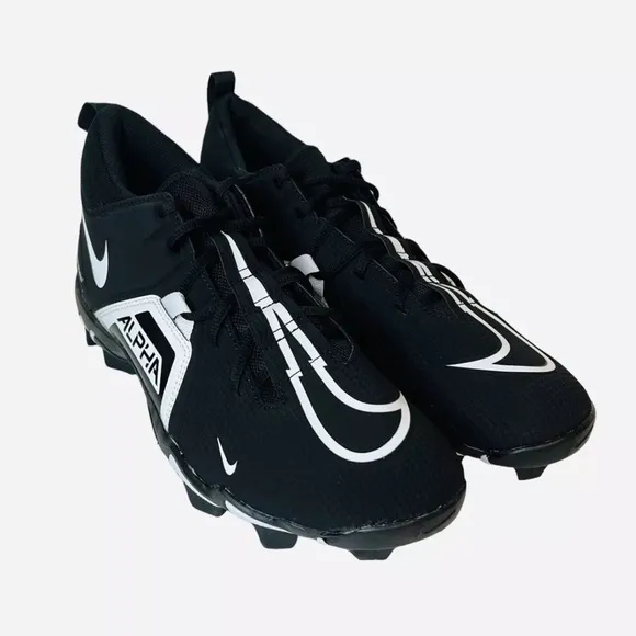 Nike Alpha Menace 3 Shark Football Cleat Black/White CV0582-001 Men's Size 15