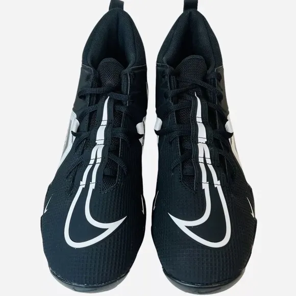 Nike Alpha Menace 3 Shark Football Cleat Black/White CV0582-001 Men's Size 15