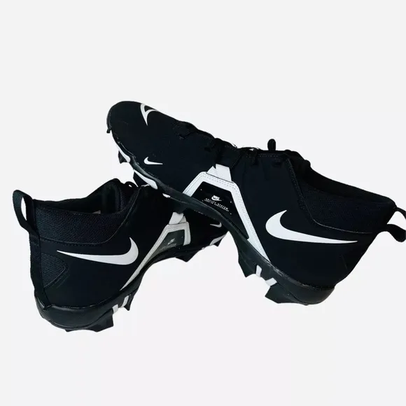 Nike Alpha Menace 3 Shark Football Cleat Black/White CV0582-001 Men's Size 15