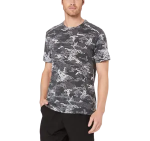 Nike Breathe Rise 365 Miler T-Shirt - Black/Grey Camo