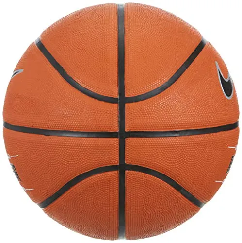 Nike BS3009-855 Rubber Basketball, Size 7, (Orange, Black, Metal Silver)