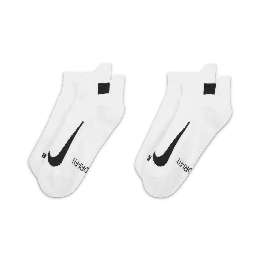 Nike Court Multiplier Cushioned Low Socks 2 Pack (White/Black)