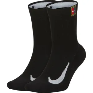 Nike Court Multiplier Cushioned Socks 2 Pack (Black)