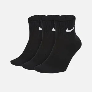 Nike Everyday Lightweight Training Ankle Socks (3 Pairs) -Black/White