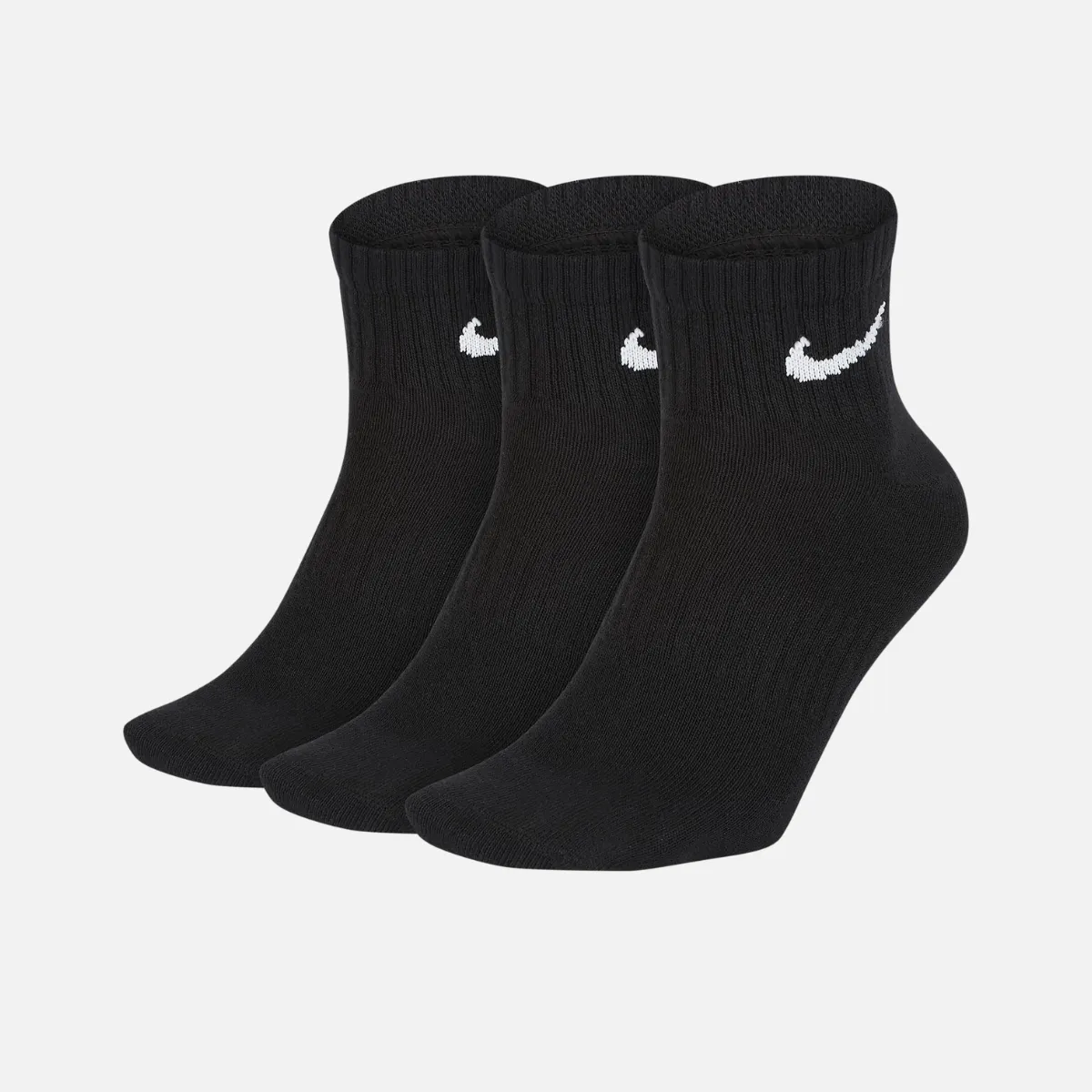 Nike Everyday Lightweight Training Ankle Socks (3 Pairs) -Black/White