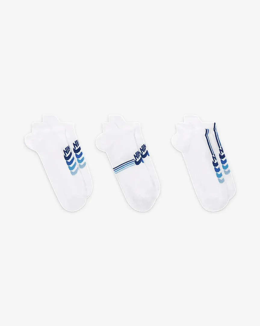 Nike Everyday Plus Lightweight Women's No-Show Training Socks (3 Pairs)-White