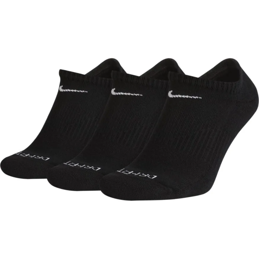 Nike SB Everyday Plus Cushion Training No-Show Socks 3-Pack - Black