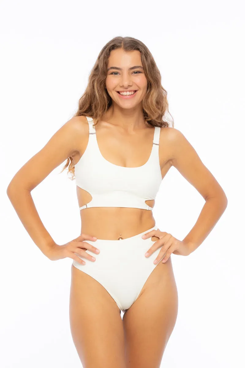 Nona Perkasa Gladiolus Top - Ivory