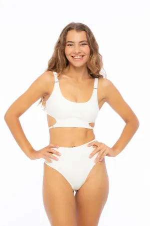 Nona Perkasa Gladiolus Top - Ivory