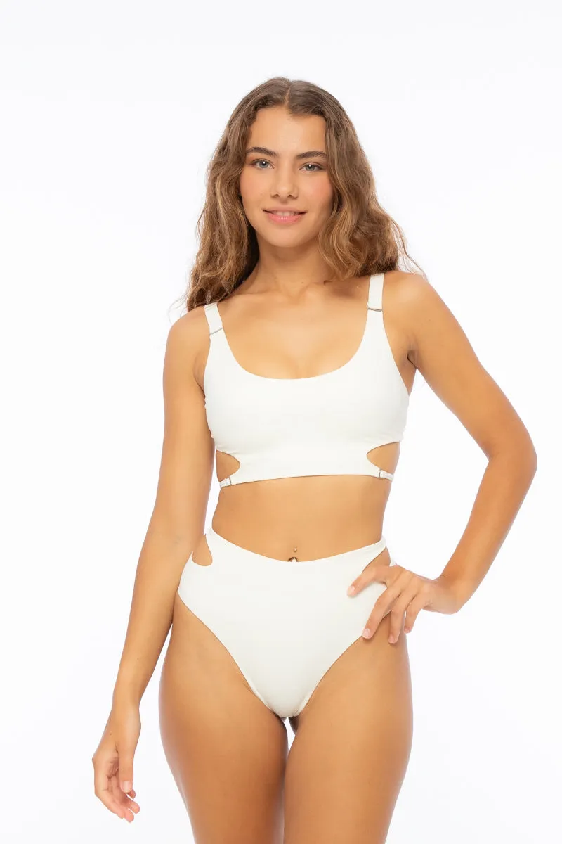 Nona Perkasa Gladiolus Top - Ivory