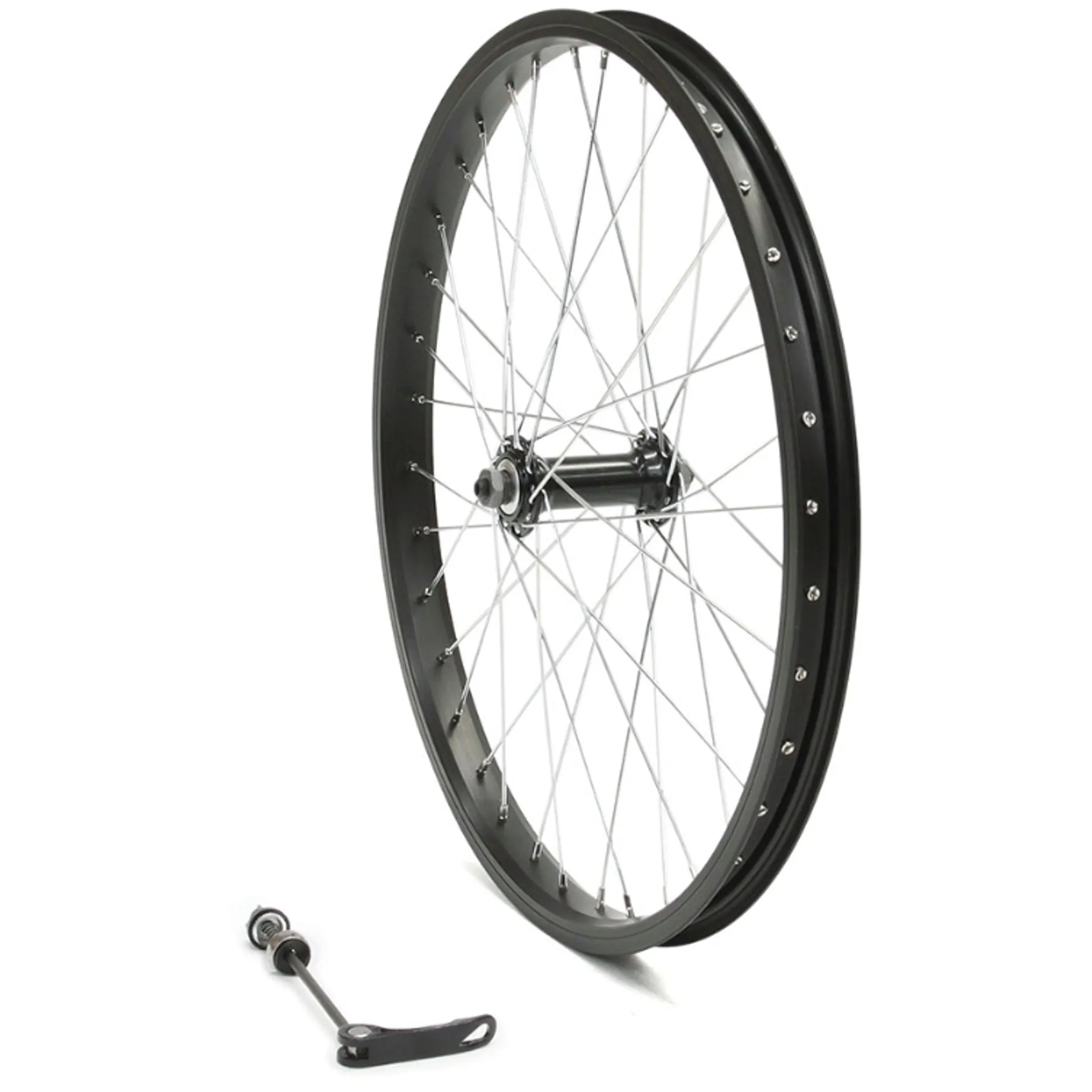 On Track Wheel 20 x 1.50 Front Alloy Rim/Steel Hub Q/R Black
