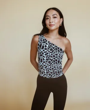 One Shoulder Strapped Top - Giraffe