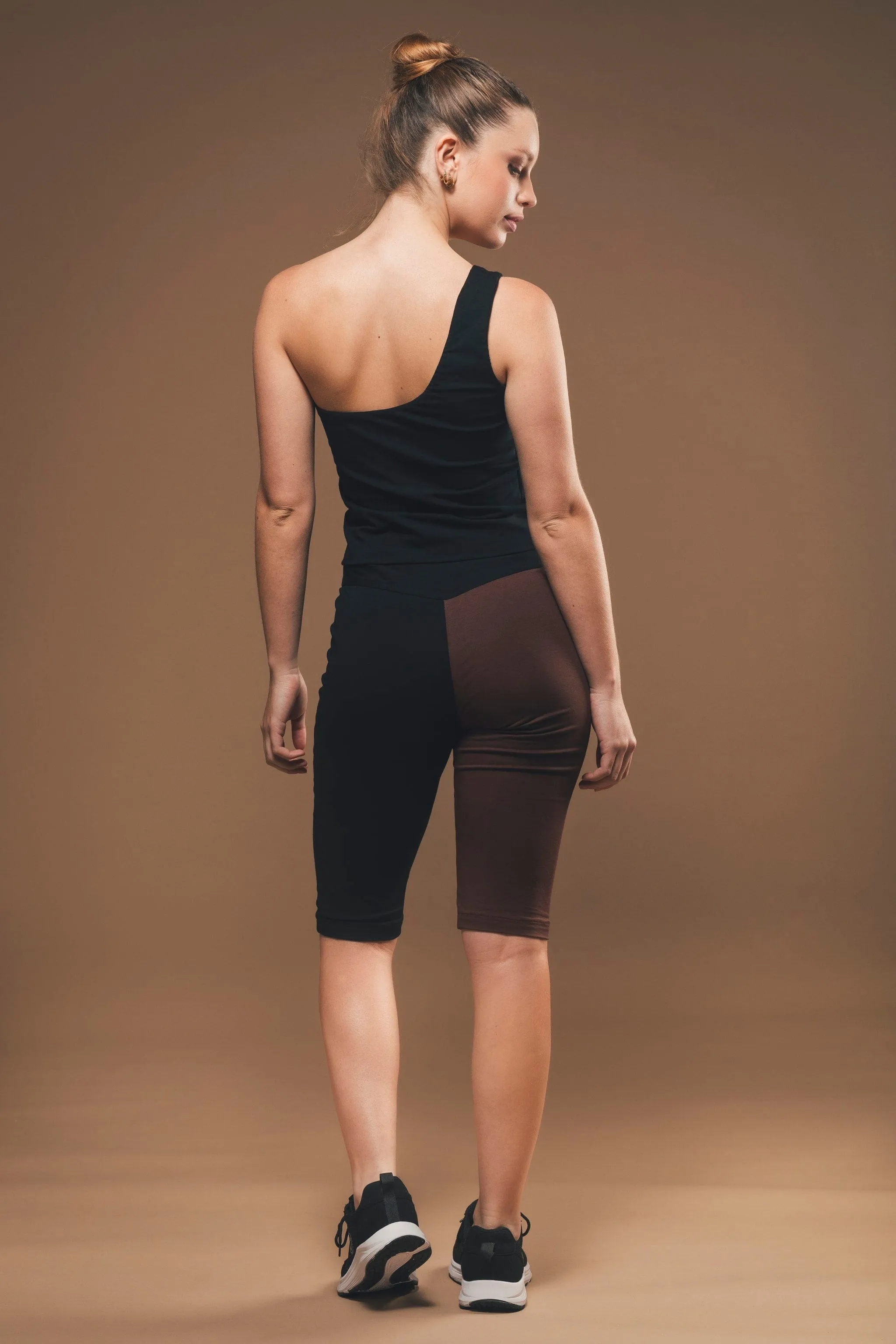 Organic Cotton Cycling Shorts |  Black & Brown