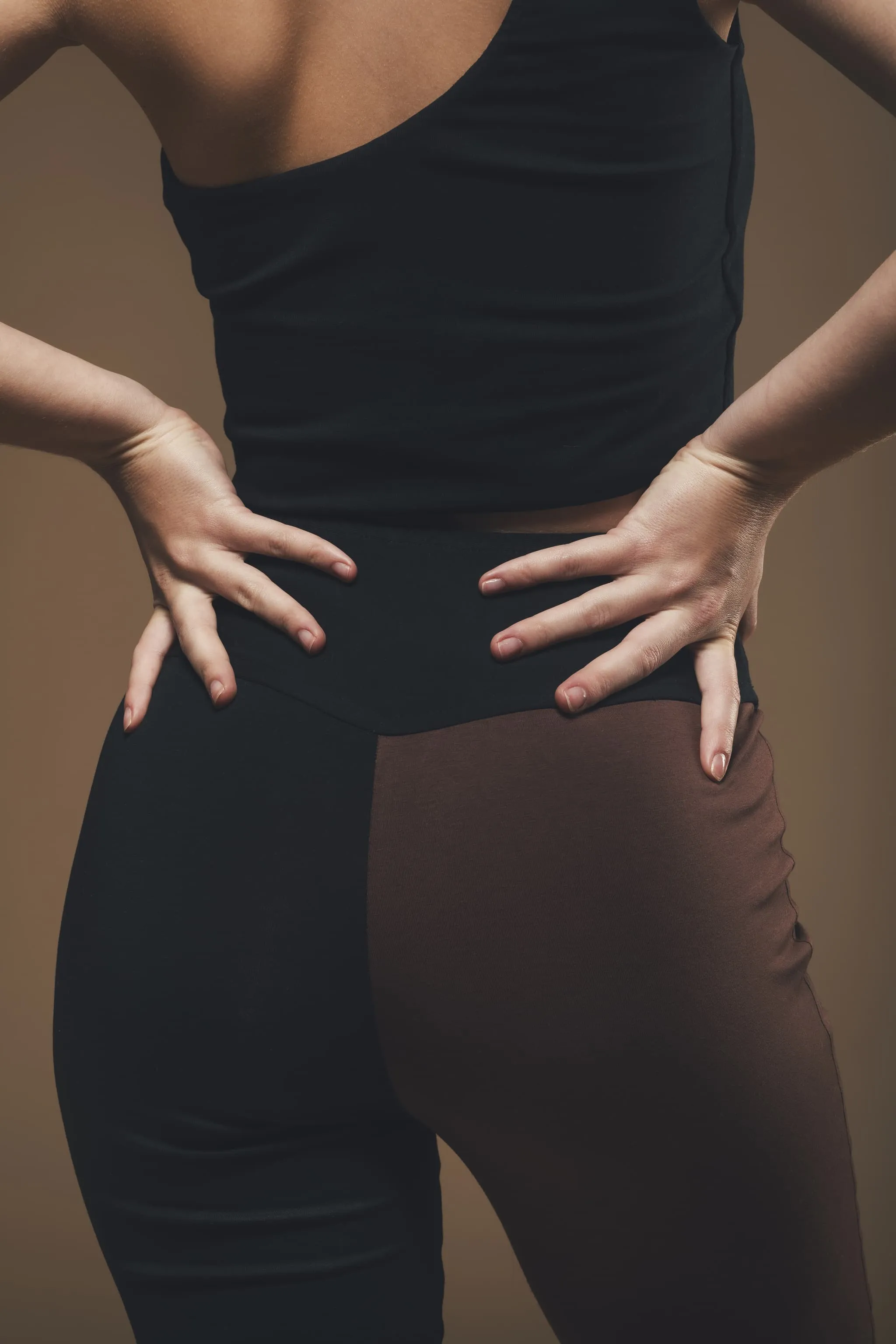 Organic Cotton Cycling Shorts |  Black & Brown