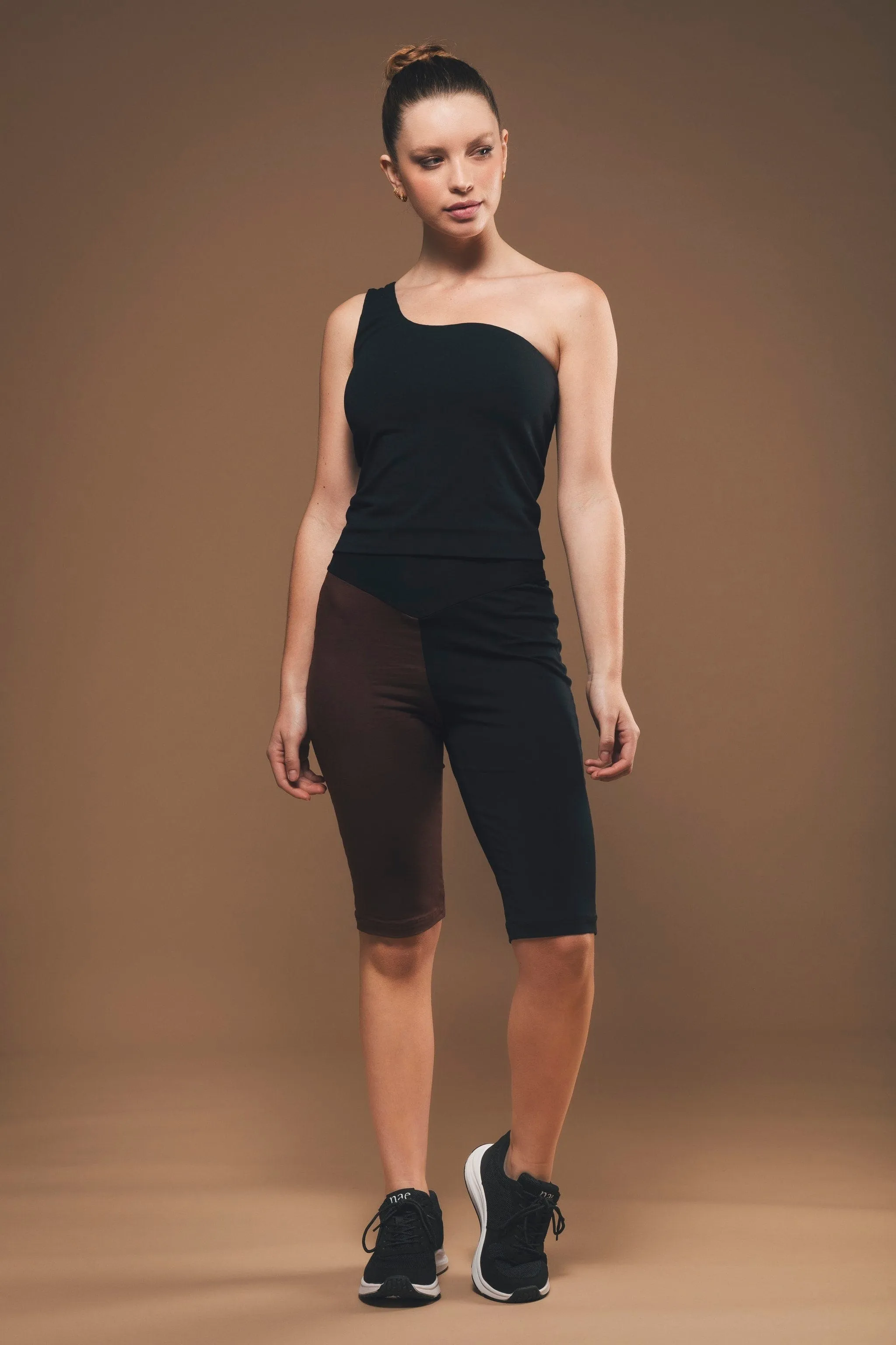 Organic Cotton Cycling Shorts |  Black & Brown