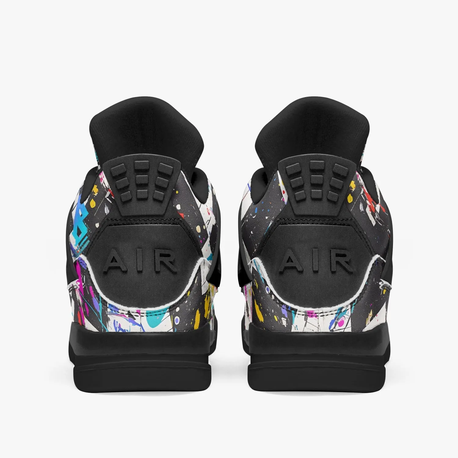 Paint Splattered SKA Checkered Basketball Shoes Unisex