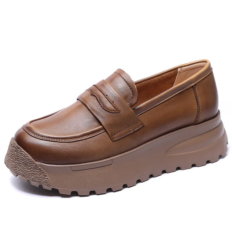 Penny Loafer Vintage Handmade Genuine Leather  Women's  Shoes